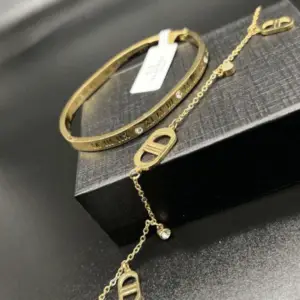 Aljamal – Ensemble Bracelet Femme Acier Inoxydable 2 pièces