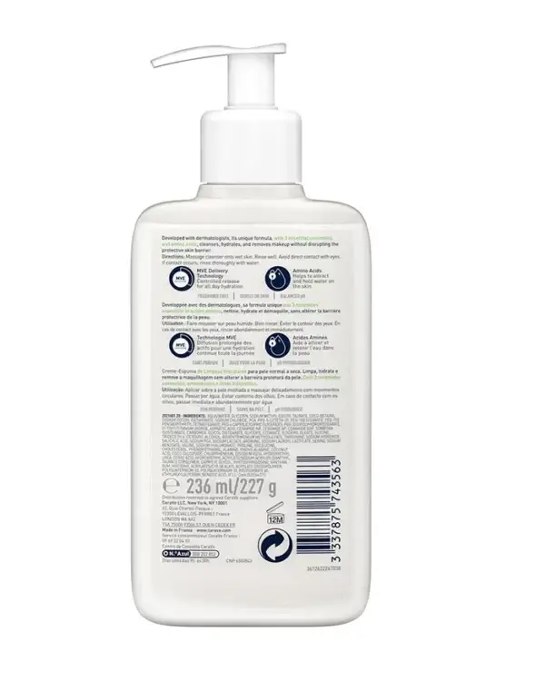 Cerave - Crème Moussante Nettoyante Hydratante 236 ml – Image 2