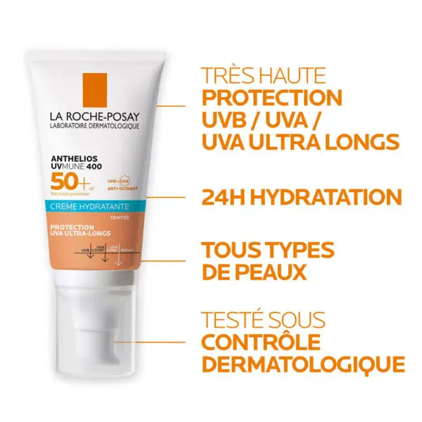 La Roche-Posay – Anthelios UVMUNE 400 Crème Solaire Teintée SPF50+ 50ml – Image 3