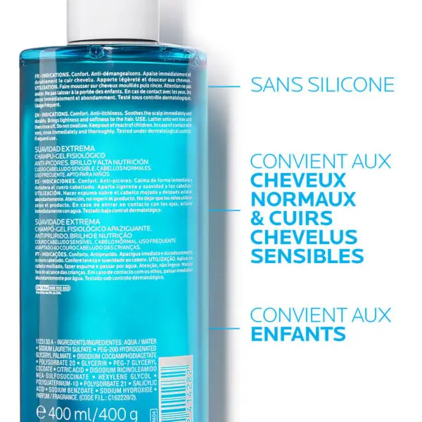 La Roche-Posay – Kerium Shampoing Doux Physiologique 400 ml – Image 5