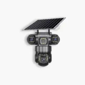 V380 Pro – Caméra de Sécurité Extérieure 12MP 4G Trois Objectifs Solaire PTZ 6K Zoom 10x Détection Humaine Auto Tracking Étanche