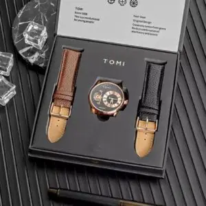 TOMI – Original Facegear Double Bracelet en Cuir