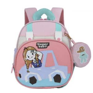 Super Baby – Sac à dos enfants Voiture Rose