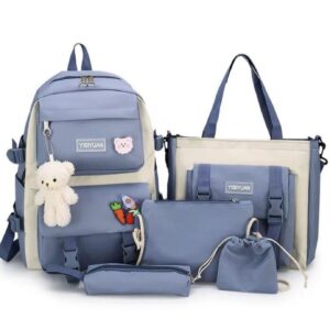YISIYUAN – Sac à dos adolescents bleu (6 pièces)