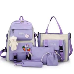YISIYUAN – Sac à dos adolescents violet (6 pièces)