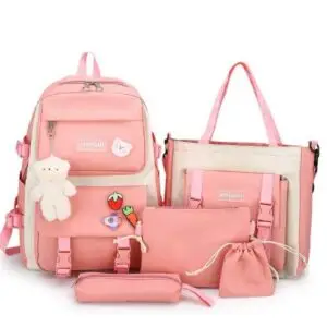 YISIYUAN – Sac à dos adolescents rose (6 pièces)