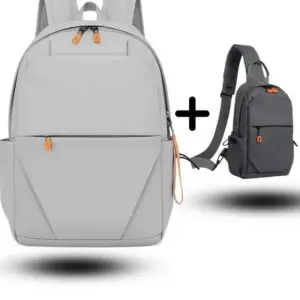 Sac à dos + sac bandoulière multifonction Gris