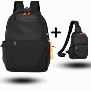 Sac à dos + sac bandoulière multifonction Noir
