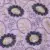 Brod’art - Tissu 5 Yards avec Voile - Lilas / Noir / Doré