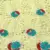 Brod’art - Tissu 5 Yards avec Voile - Jaune et Rouge/Turquoise