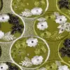 CRYSTALS FROM SWAROVSKI –Tissu brodé Autriche 5 Yards - Vert/Blanc/Noir