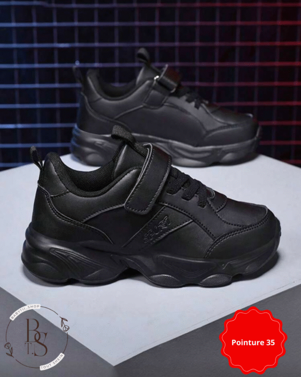 Baskets garçon pointure 35 – Chaussures épaisses à scratch – Image 4