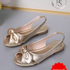 Sandales dorées fille avec nœud papillon – Pointure 33