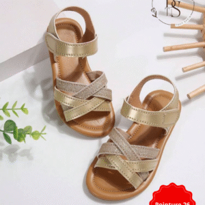 Sandales fille dorées scintillantes confort – Pointure 26