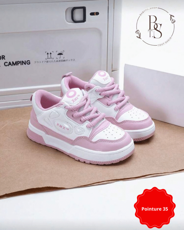 Baskets décontractées fille pointure 35 – Sneakers basses à lacets