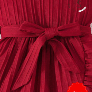 Robe fille 4 ans – Décontractée à volants avec ceinture été
