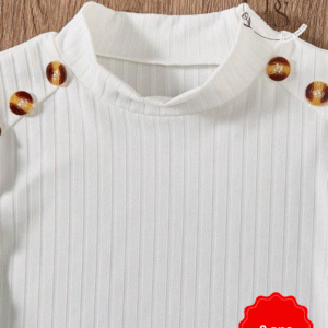 Ensemble fille 9 ans – Haut à volants chic + jupe à carreaux boutonnée