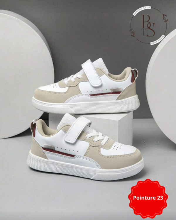 Chaussures enfant skateboard pointure 23 – Tige basse PU respirante – Image 3