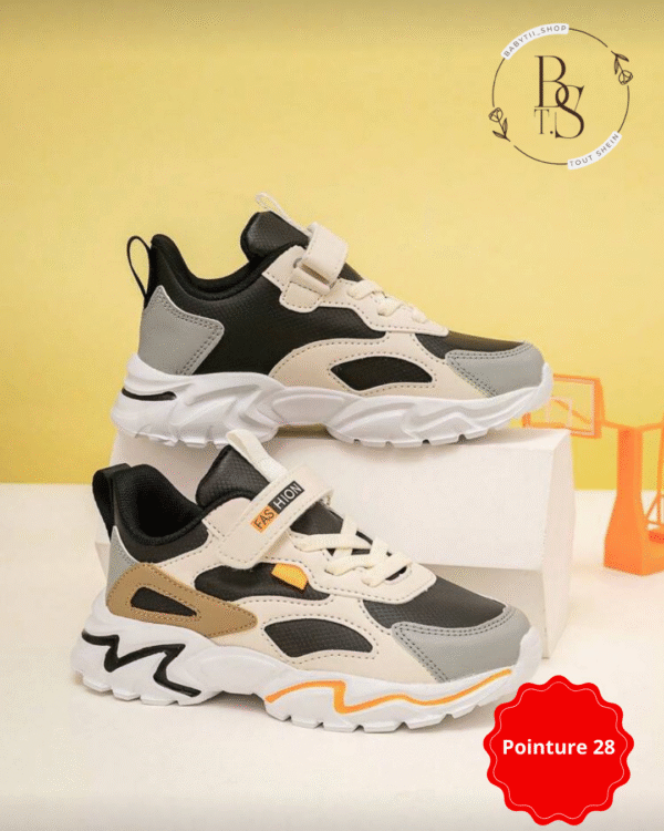 Chaussures enfant sport colorées antidérapantes – Pointure 28 – Image 2