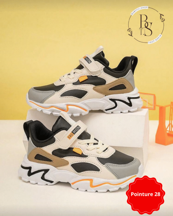 Chaussures enfant sport colorées antidérapantes – Pointure 28 – Image 3