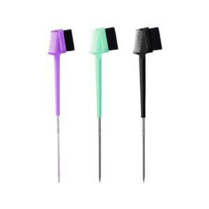 Brosse à Cheveux et Sourcils – Brosse Multifonctionnelle de Coiffure et de Coloration avec Pointe Métallique