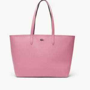 Sac à main réversible type Lacoste – Beige ⇆ Rose
