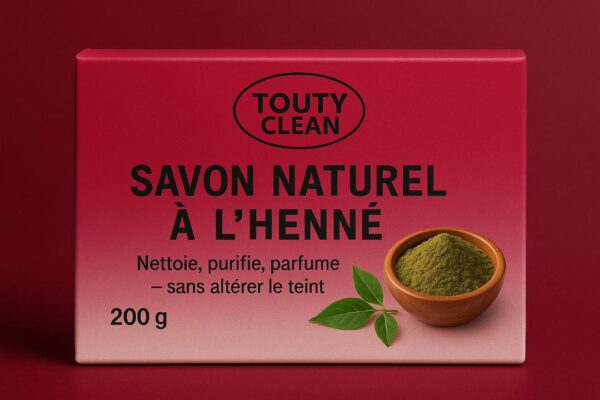 TOUTY CLEAN – Savon naturel au Henné 200g | Purifiant & Éclatant