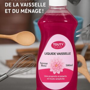 TOUTY CLEAN – Liquide vaisselle 500ml | Dégraissant & Brillance