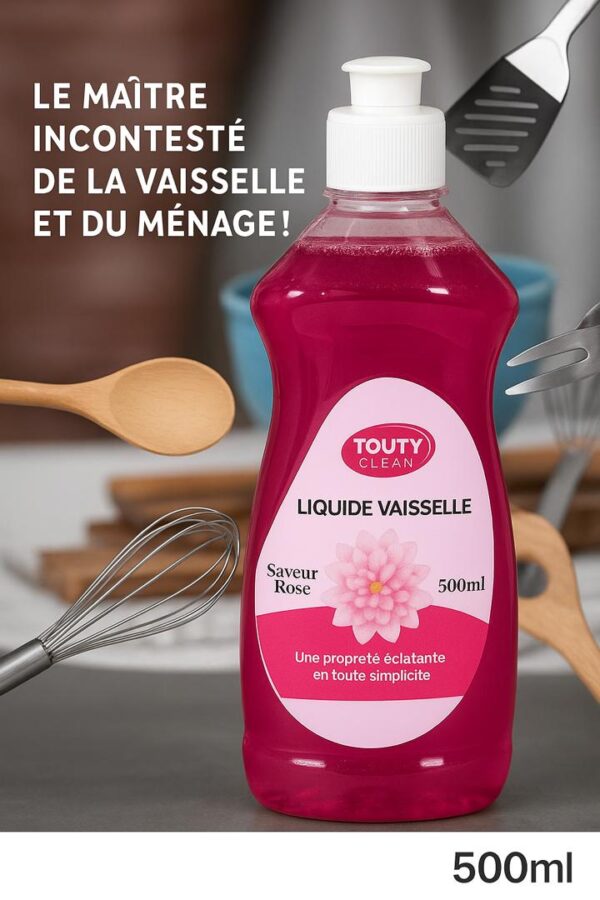 TOUTY CLEAN – Liquide vaisselle 500ml | Dégraissant & Brillance