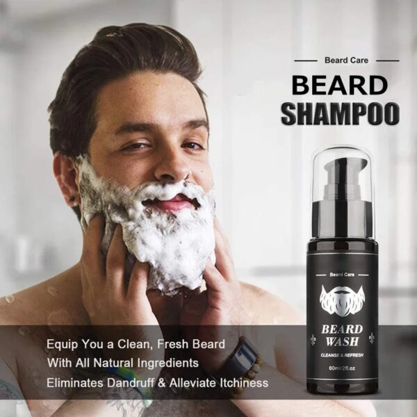Kit barbe complet 9 en 1 – Huile, baume, shampoing & accessoires – Image 9