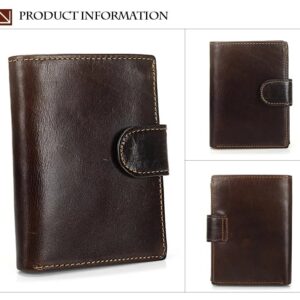 Portefeuille homme cuir véritable ZH226 – Bouton-pression compact