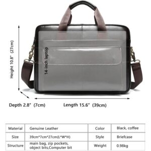 Sac de bureau Urbain N°1115 – Homme cuir véritable, compartiment PC 14"