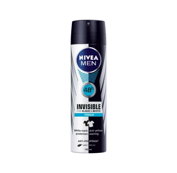 Nivea Men Déodorant Spray – Black & White Invisible Fresh 150 ml