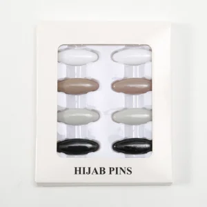 Lot de 8 Épingles Hijab – Broches de Sécurité Plastique