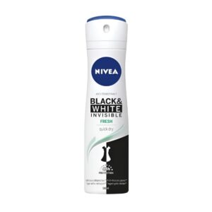 Nivea Déodorant Spray Femme – Black & White Invisible Antibacterial Fresh 150 ml