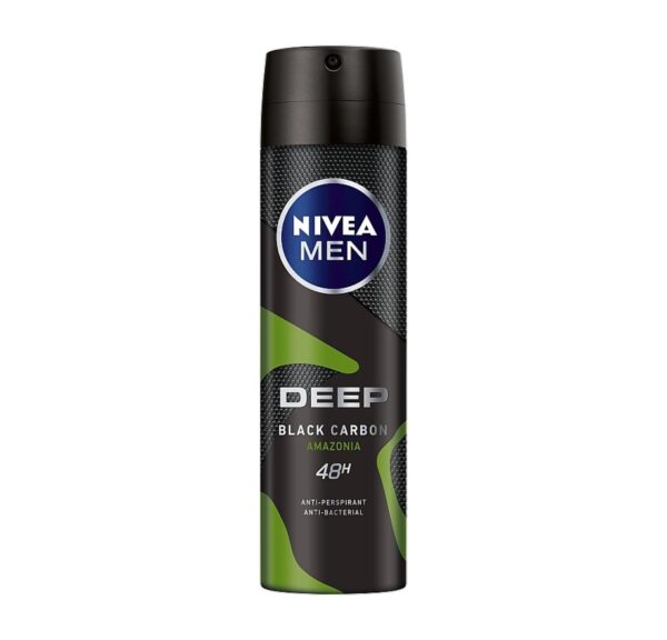 Nivea Men Deep Déodorant Spray – Black Carbon Amazonia 150 ml