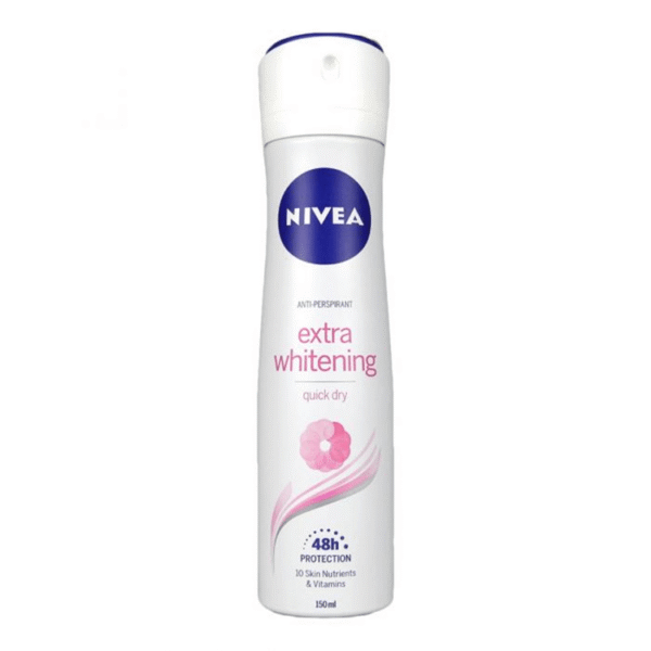 Nivea Déodorant Spray Femme – Extra Whitening Quick Dry 150 ml