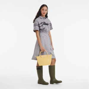 Sac à main style Longchamp – La Pliage Jaune (Non Original)