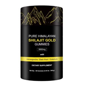 Shilajit Gold Gummies – Complément Alimentaire 3000mg (60 Gummies)