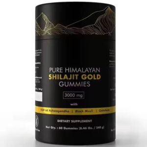 Shilajit Gold Gummies – Complément Alimentaire 3000mg (60 Gummies)