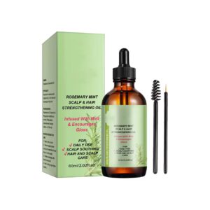 Huile de Romarin Menthe – Soin Cheveux & Cuir Chevelu 60ml