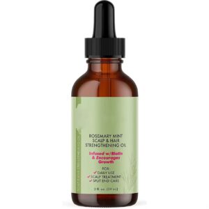 Huile de Romarin Menthe – Soin Cheveux & Cuir Chevelu 60ml