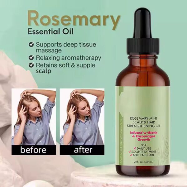 Huile de Romarin Menthe – Soin Cheveux & Cuir Chevelu 60ml – Image 5