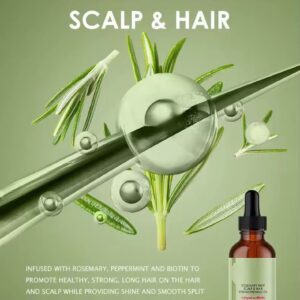 Huile de Romarin Menthe – Soin Cheveux & Cuir Chevelu 60ml