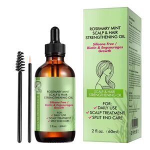 Huile de Romarin Menthe – Soin Cheveux & Cuir Chevelu 60ml