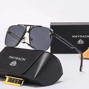 Yeli’s Glasses – Lunettes Carrées Maybach Noires de Luxe