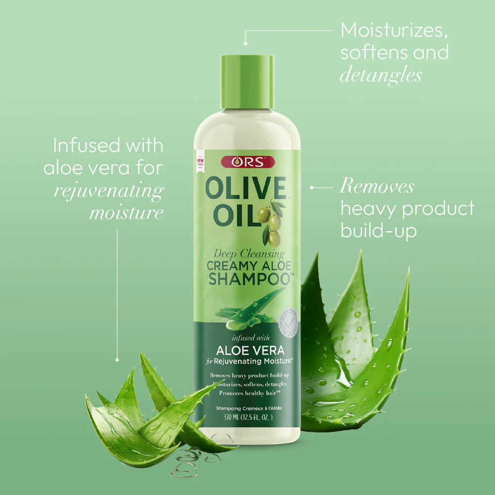 ORS – Shampoing Crèmeux Olive Oil à l’Aloe Vera 473ml – Image 2
