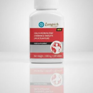 Calcium Fer Zinc Longrich – Renforce Os & Immunité – 100 comprimés