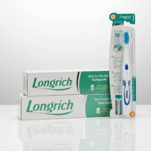 Pack Dentifrice Thé Blanc + Brosse Longrich – Blanchiment & Protection