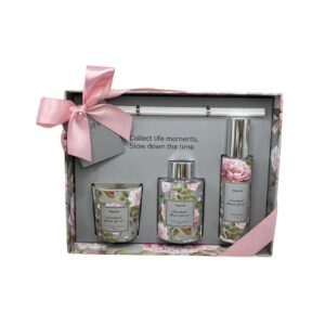 Coffret Diffuseur + Spray + Bougie Parfumée – Floral 60ml